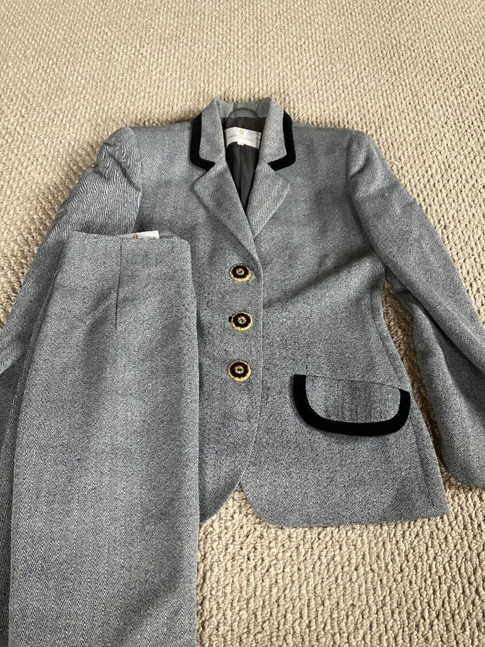 Italian 90s Gianni Tolentino Designer Women's Skirt Suit Milano 42 Rare Vintage